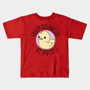 Easily Distracted By Ducks Cute Duck Kids T-Shirt